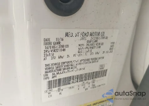 2017 Lincoln Navigator L Select из США, поврежденный, VIN 5LMJJ3HT6HEL04684